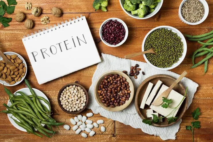 A visually appealing display of plant-based protein sources, underlining their significance for overall wellness and eczema management.